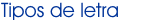 Tipos de letra