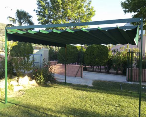 Toldo corredero con doble porteria