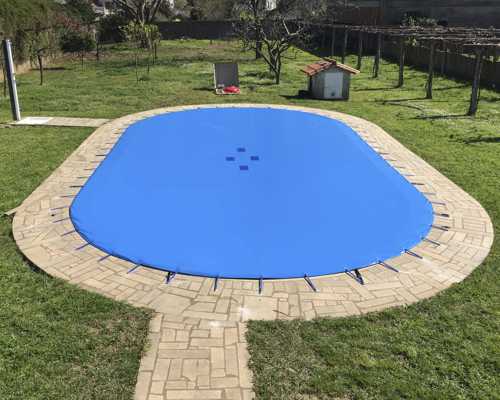 Cobertor de invierno Azul/Negra lona para piscina (6,30 x 3,30 m.)