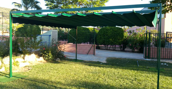 Pérgola con doble portería - Imagen de catálogo