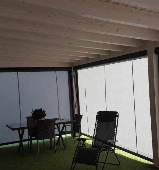 Toldo quitavientos COFRE con guías